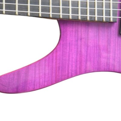Custom Diplomat Fanned Frets Headless Pink Purple Guitar - Image 5