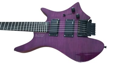 Custom Diplomat Boden Purple Maple Top Headless Guitar - Image 2