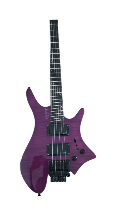 Custom Diplomat Boden Purple Maple Top Headless Guitar