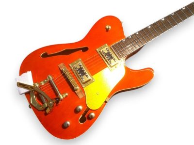 Custom Regent TL Fhole Archtop Orange Paul Waller Guitar - Image 5
