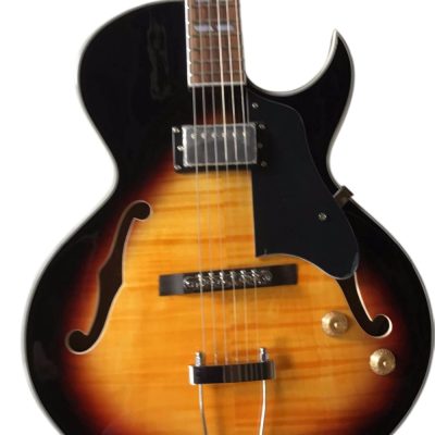 Custom Crown ES175 Vintage Sunburst Hollow Body Archtop Florentine Cutaway Guitar