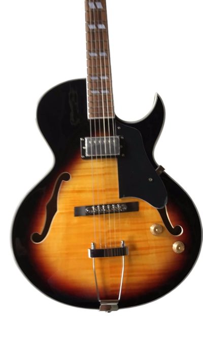 Custom Crown ES175 Vintage Sunburst Hollow Body Archtop Florentine Cutaway Guitar