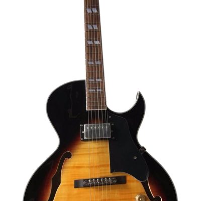 Custom Crown ES175 Vintage Sunburst Hollow Body Archtop Florentine Cutaway Guitar - Image 6