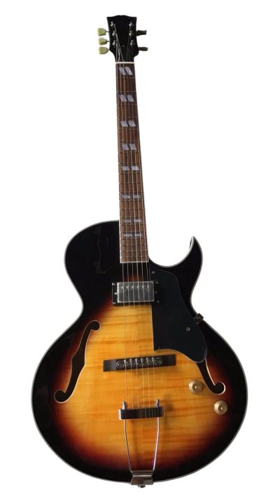 Custom Crown ES175 Vintage Sunburst Hollow Body Archtop Florentine Cutaway Guitar - Image 6