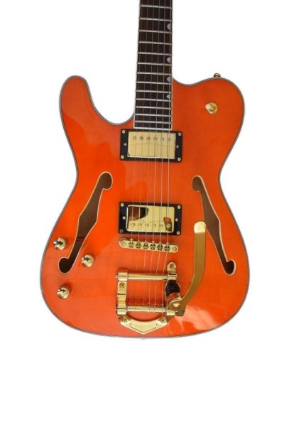 Custom Regent Fhole Orange Paul Waller Masterbuilt Bigsby Guitar