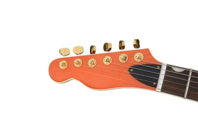 Custom Regent Paul Waller Arch Top Orange Bigsby Fhole Guitar - Image 5
