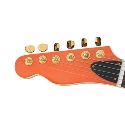 Custom Regent Paul Waller Arch Top Orange Bigsby Fhole Guitar - Image 5