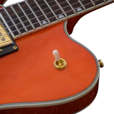 Custom Regent Paul Waller Arch Top Orange Bigsby Fhole Guitar - Image 6