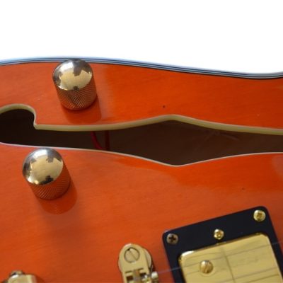 Custom Regent Fhole Orange Paul Waller Masterbuilt Bigsby Guitar - Image 7