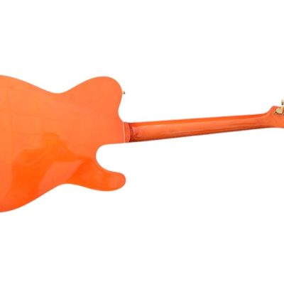 Custom Regent Paul Waller Arch Top Orange Bigsby Fhole Guitar - Image 8