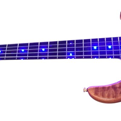 Custom Denver Elite Figured Wood Quilted Maple 5 String LED Fretboard Bass - Image 5