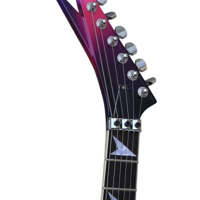 Custom Tempest Vinnie Vincent II Flying Double V Purple Pink Guitar - Image 3