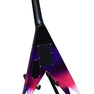 Custom Tempest Vinnie Vincent II Flying Double V Purple Pink Guitar - Image 4