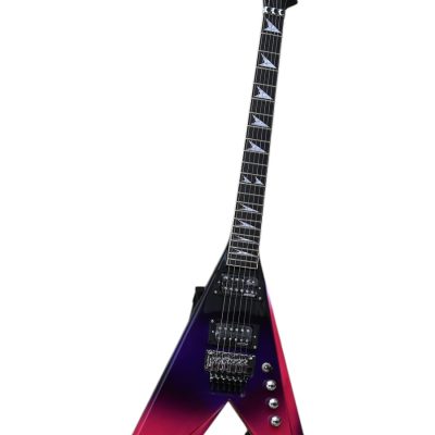 Custom Tempest Vinnie Vincent II Flying Double V Purple Pink Guitar