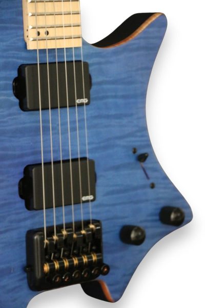 Custom Diplomat XM2 Headless Blue Guitar - Image 6