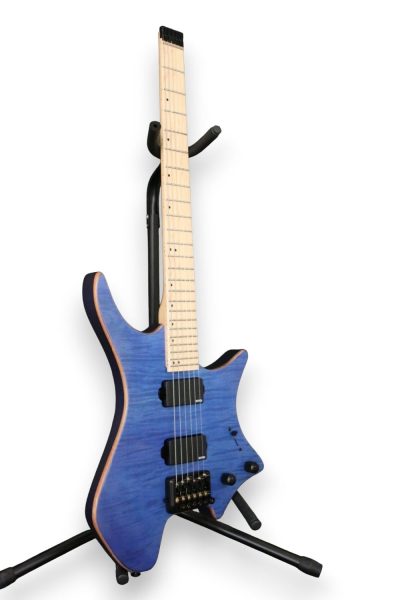 Custom Diplomat XM2 Headless Blue Guitar - Image 9