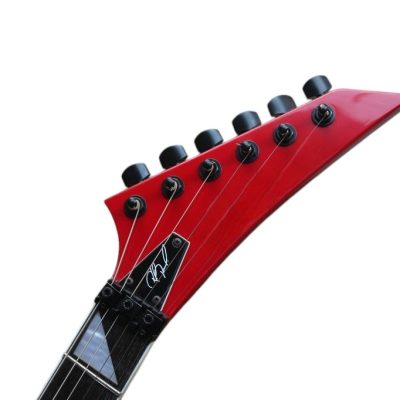 Custom Race Phil Demmel King V Red Black Bevel Guitar - Image 3