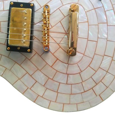 Custom Crown Mosaic Mother of Pearl Guitar - Image 3