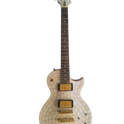 Custom Crown Mosaic Mother of Pearl Guitar - Image 4