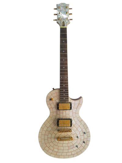 Custom Crown Mosaic Mother of Pearl Guitar - Image 4
