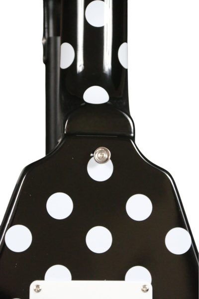 Custom Crown Randy Rhoads Flying V Black Polka Dots Guitar - Image 9