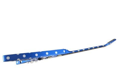 Custom Crown Tremolo Randy Rhoads Flying V Blue Polka Dots Guitar - Image 8