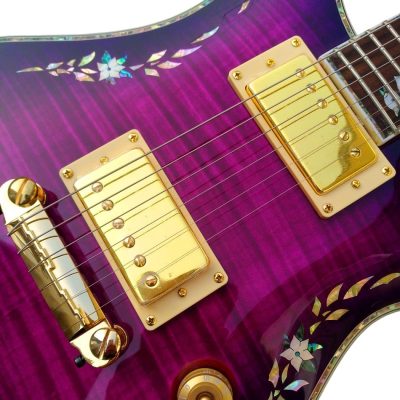 Custom Monarch SE Orianthi Lotus Purple Flame Maple Top Guitar - Image 6