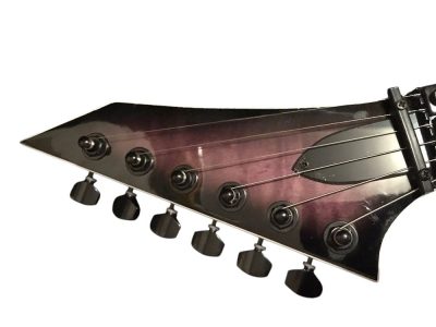 Custom Obsidian E II Horizon Pink Purple Quilted Maple Top Tremolo Guitar - Image 4