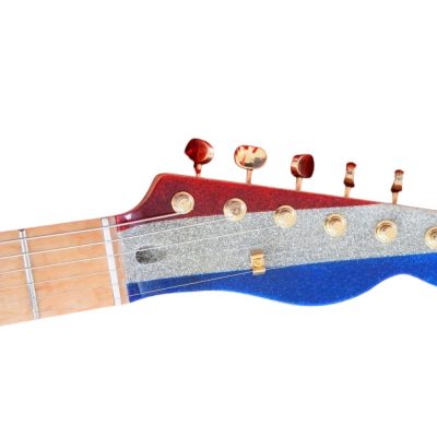 Custom Regent Buck Owens Red Blue Silver Sparkle Finish Guitar - Image 7