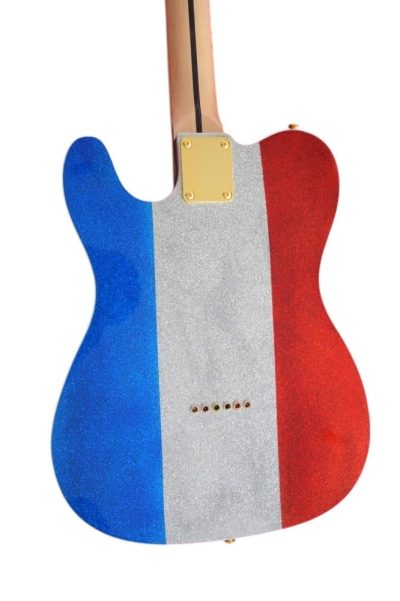 Custom Regent Buck Owens Red Blue Silver Sparkle Finish Guitar - Image 8