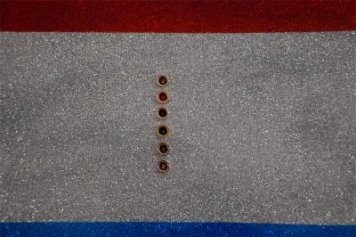 Custom Regent Buck Owens Red Blue Silver Sparkle Finish Guitar - Image 12