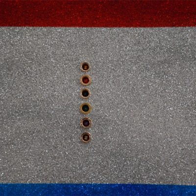 Custom Regent Buck Owens Red Blue Silver Sparkle Finish Guitar - Image 12