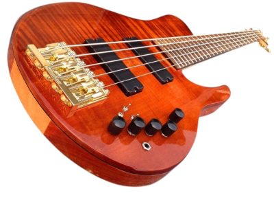 Custom Solis Imperial Matthew Garrison 5 String Bass Redwood Burl Top - Image 8