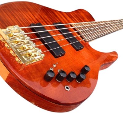 Custom Solis Imperial Matthew Garrison 5 String Bass Redwood Burl Top - Image 8