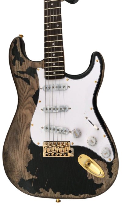 Custom Regent ST Jeff Beck Aged Relic Black Guitar