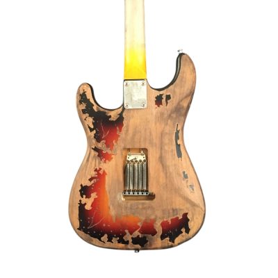 Custom Regent ST Aged Relic Vintage SRV Sunburst Finish Guitar - Image 3