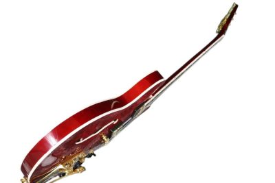 Custom Crown Cherry Red Quilted Maple Top Tremolo Fhole Semi Hollow ES335 Guitar - Image 2