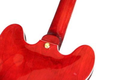 Custom Crown Cherry Red Quilted Maple Top Tremolo Fhole Semi Hollow ES335 Guitar - Image 8