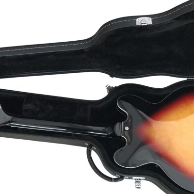 Custom Crown Clifton Semi Hollow ES335 Sunburst Jazz Guitar - Image 3