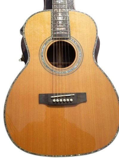 Custom Vertex OM D45 Acoustic Solid Spruce Top Flower Abalone Inlay Guitar