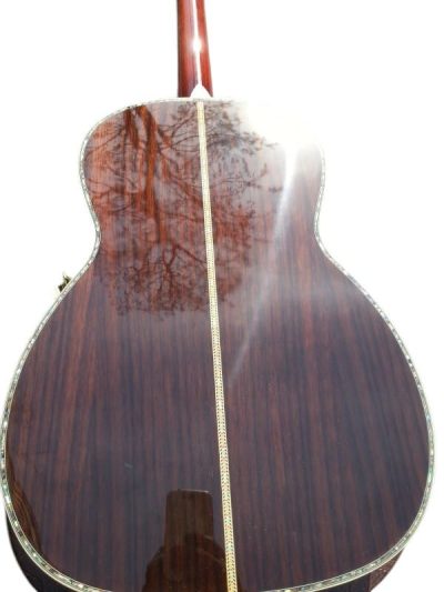 Custom Vertex OM D45 Acoustic Solid Spruce Top Flower Abalone Inlay Guitar - Image 2