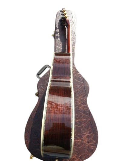 Custom Vertex OM D45 Acoustic Solid Spruce Top Flower Abalone Inlay Guitar - Image 3