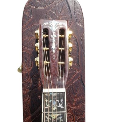 Custom Vertex OM D45 Acoustic Solid Spruce Top Flower Abalone Inlay Guitar - Image 4