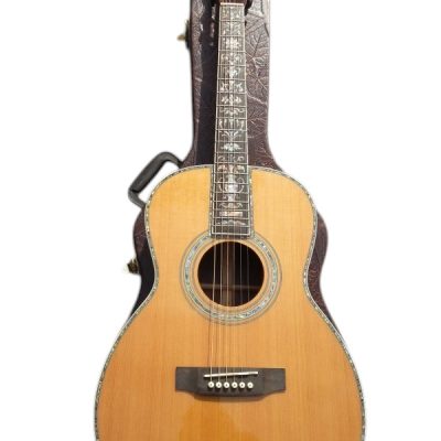 Custom Vertex OM D45 Acoustic Solid Spruce Top Flower Abalone Inlay Guitar - Image 6