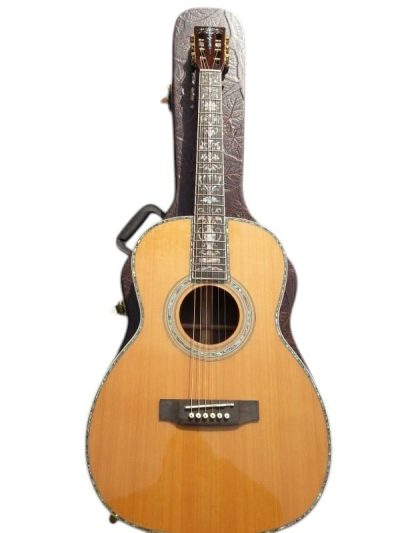 Custom Vertex OM D45 Acoustic Solid Spruce Top Flower Abalone Inlay Guitar - Image 6