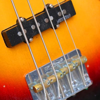 Custom Regent Jaco Pastorius Relic Alder Sunburst Jazz Bass - Image 3
