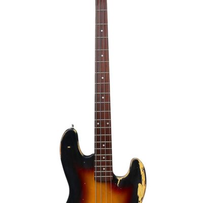 Custom Regent Jaco Pastorius Relic Alder Sunburst Jazz Bass - Image 5