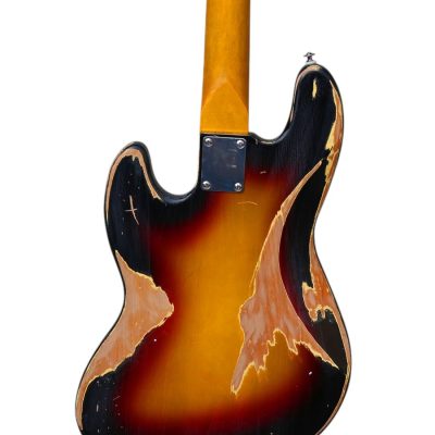 Custom Regent Jaco Pastorius Relic Alder Sunburst Jazz Bass - Image 6