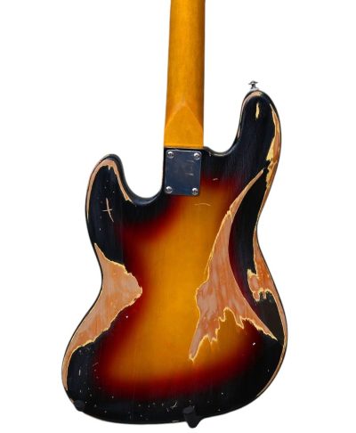 Custom Regent Jaco Pastorius Relic Alder Sunburst Jazz Bass - Image 6