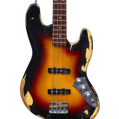 Custom Regent Jaco Pastorius Relic Alder Sunburst Jazz Bass